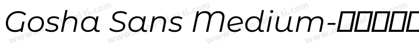 Gosha Sans Medium字体转换